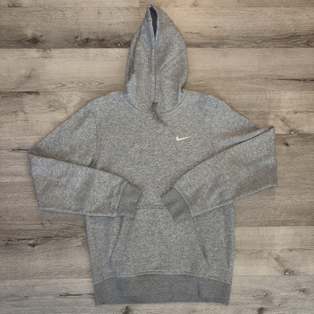Nike Pullover Hoodie Sweatshirt Men's Small Light Gray Athletic